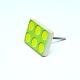 Handmade Pine Wood Green LEGO-Inspired Knob for Kids
